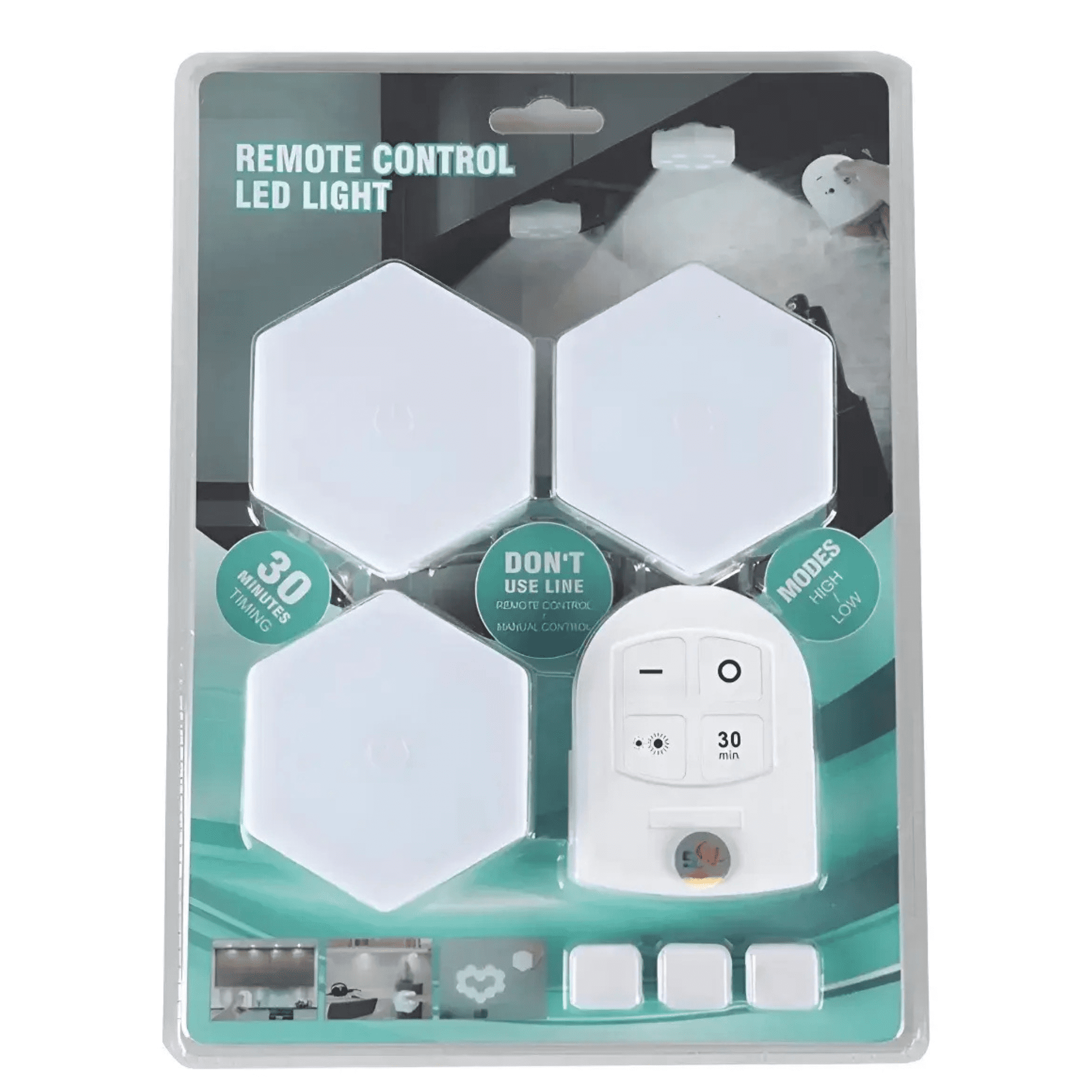 Luces Led Hexagonales Inalámbricas Packx3 Con Control Remoto | Lider