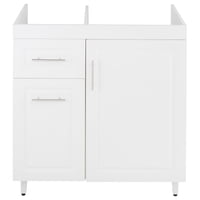 Domsa - Mueble Base De Cocina Blanco Cajones Izquierdo 78X49X90 Cm (No Incluye Cubierta)