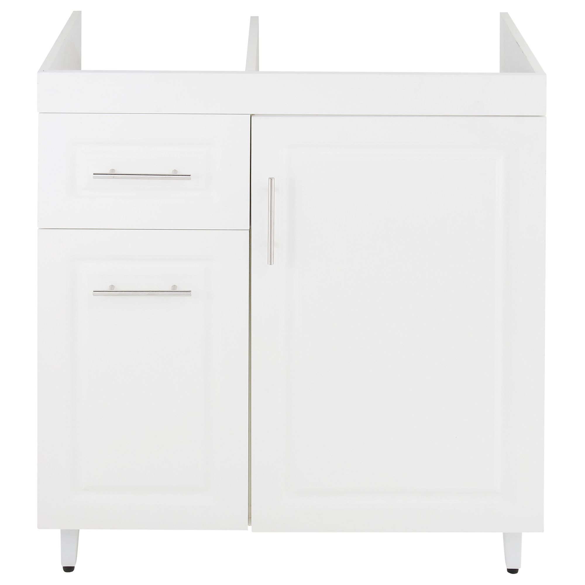 Domsa - Mueble Base De Cocina Blanco Cajones Izquierdo 78X49X90 Cm (No Incluye Cubierta)