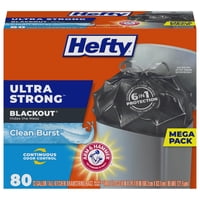 Bolsas De Basura Hefty Ultra Strong, 49 L, 80 Bolsas Black Clean Burst