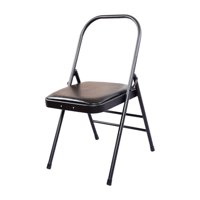 Magideal - Silla Auxiliar De Yoga Plegable, Herramienta De Entrenamiento De Fuerza De Flexibilidad, Silla De Yoga De Entrenamiento De Equilibrio Multifuncional Pu Sin Respaldo