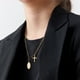 thumbnail image 2 of Collar Religioso de Cruz junto con la medalla de la Virgen de los Rayos de Plata 925 enchapada en Oro de 18k, 2 of 2