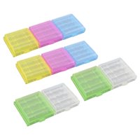 Magideal - Caja De Almacenamiento Transparente De 10 Piezas, Organizador Aa, Práctico Estuche De Almacenamiento De Escritorio Portátil, Soporte De Almacenamiento