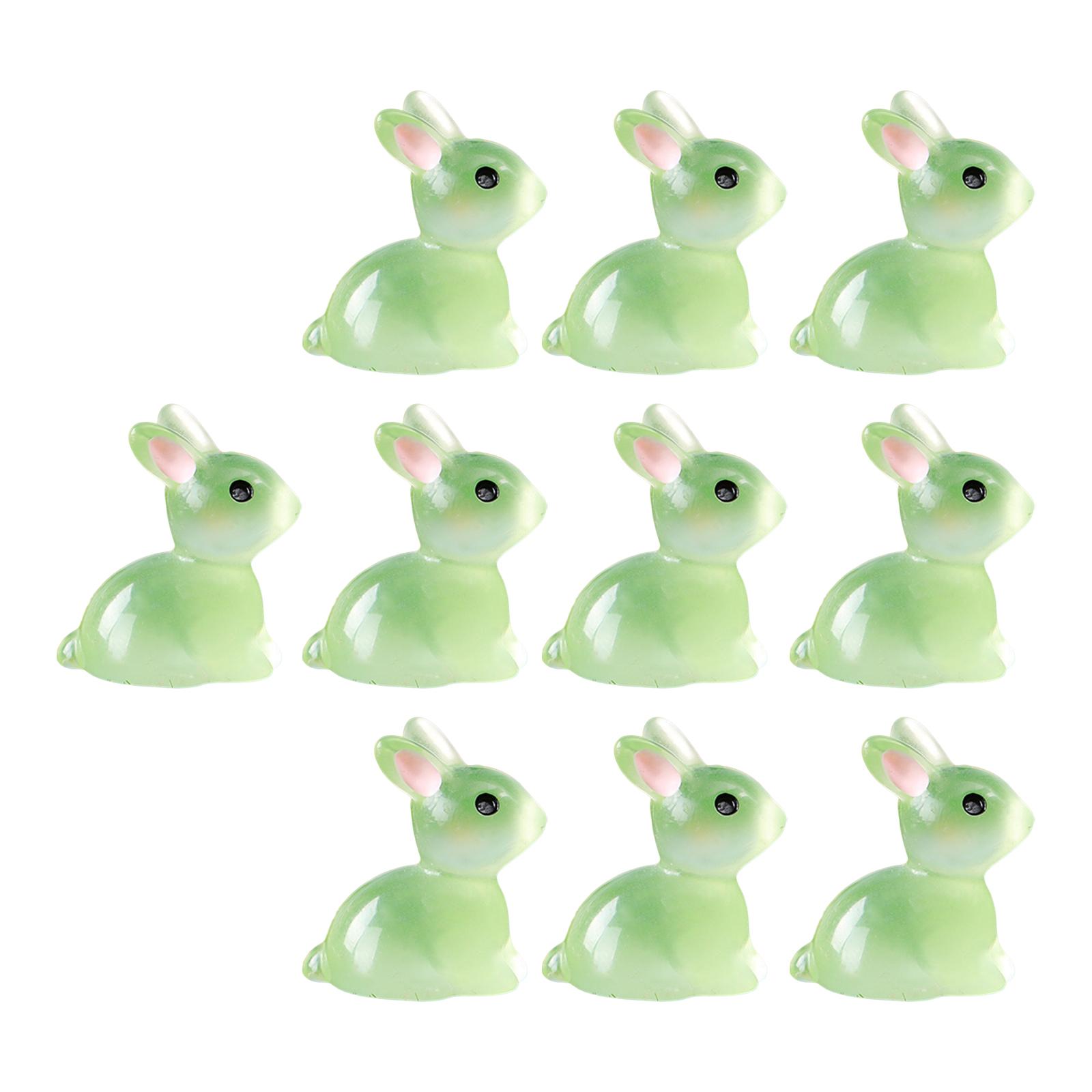 Ioensy - Figuras En Miniatura De Resina Decoración De Jardín De Hadas Decoración De Pascua Para Escritorio Verde