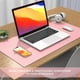 thumbnail image 5 of Protector De Escritorio De Piel Sintética De Doble Cara, Alfombrilla Grande Para Ratón, Tapete De Escritura, Impermeable, Organizador Para Escritorio, Oficina, Hogar, Mesa, Decoración De Juegos (rosa/, 5 of 6