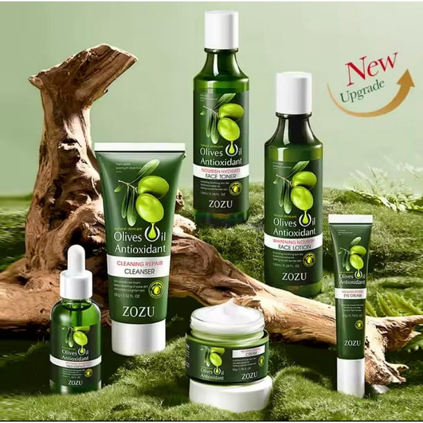 ZOZU Set de 6 piezas con Aceite de Oliva Antiarrugas y Calmante