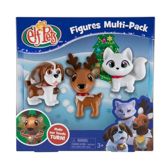 Set de figuras The Elf on the Shelf Elf Pets con San Bernardo, reno y zorro ártico