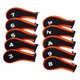 thumbnail image 5 of Juego De 10 Uds De Funda Para Cabeza De Hierro De Golf Funda Para Cabeza De Palo De Golf Putter Para Deportes Al Aire Libre Naranja Y Negro, 5 of 5