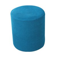 Bothyi - Funda Otomana Redonda Elástica Para Dormitorio De Hotel, Color Cian Claro