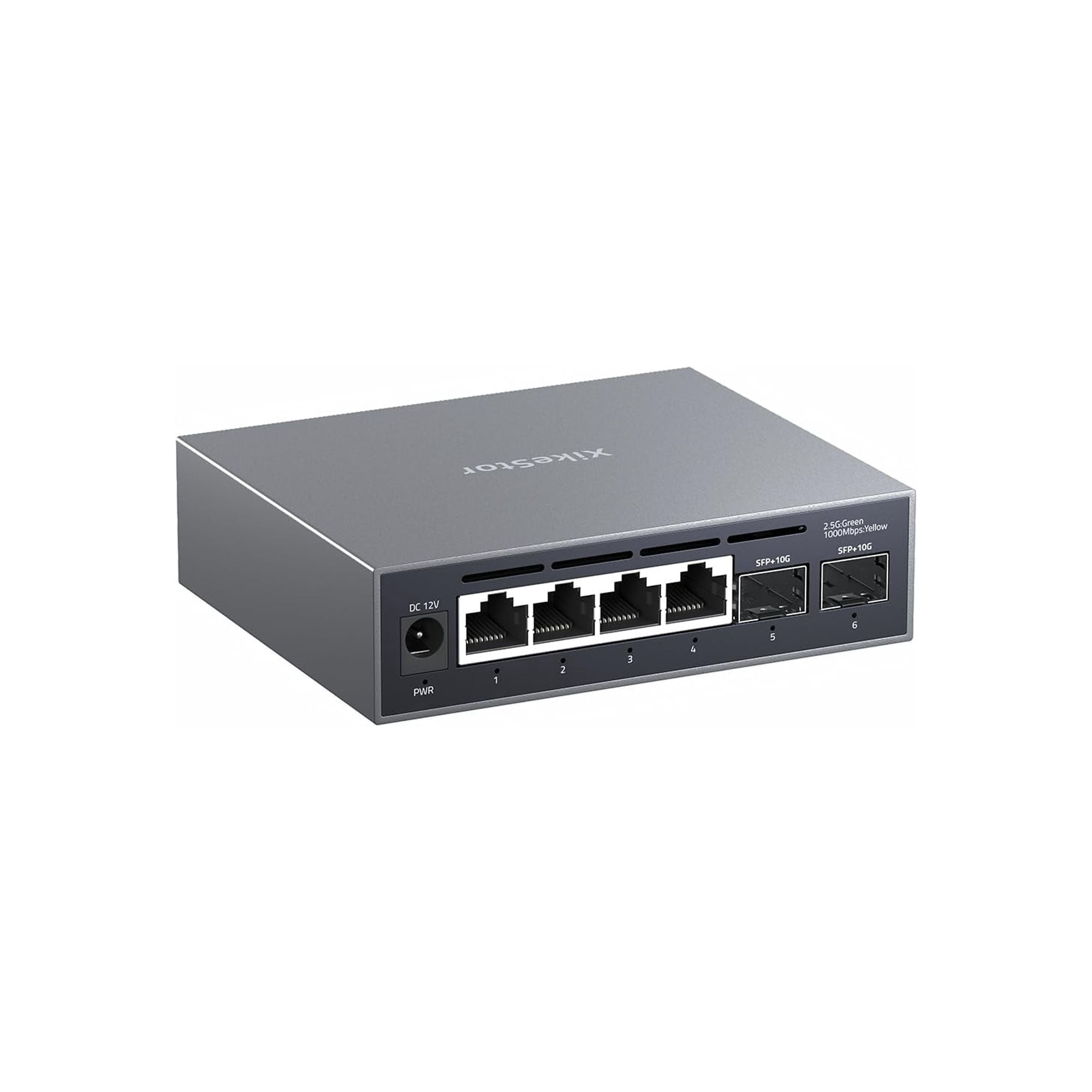 Switch De Red Xikestor De 6 Puertos 2.5g Administrable Por Web Y Sin Ventilador