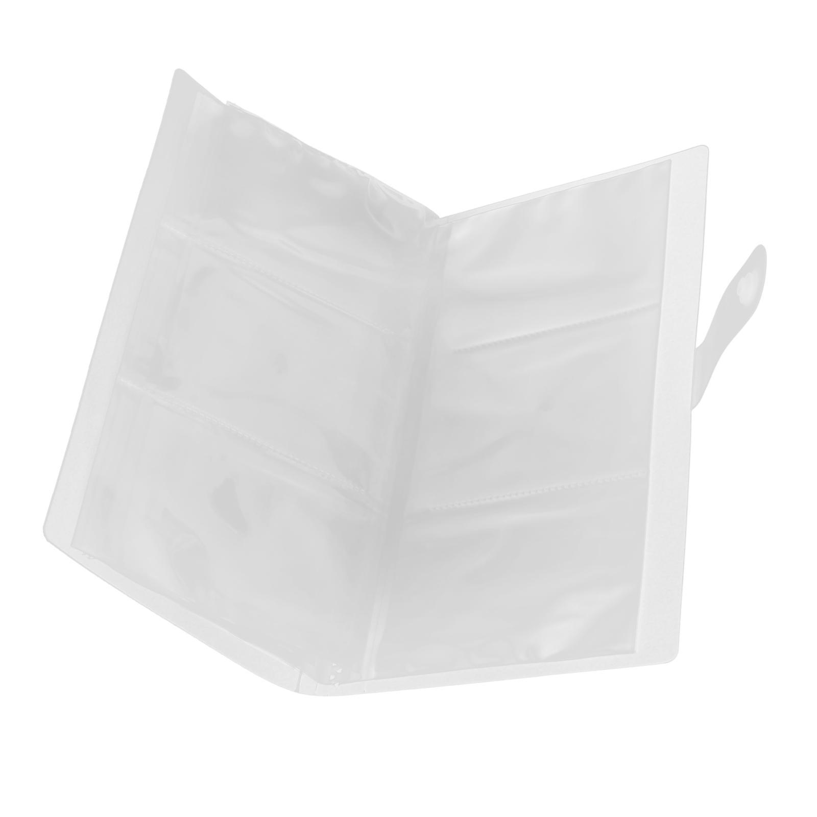 Magideal - Organizador De Almacenamiento De Joyas De Para Pendientes, Tarjetas De Álbum, 84 Rejillas, 50 Bolsas, 35G , Transparente, 20,5 Cm X 11,5 Cm