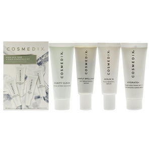 Cosmedix - Kit De Elementos Esenciales Para Un Tono De Piel Uniforme De Para Unisex: Limpieza De Pureza, Simplemente Brillante, Suero, Hidrato Plus