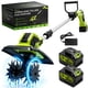 thumbnail image 1 of Cultivador rotocultor inalámbrico TurfPro de 400 RPM con 48 dientes de acero, 1 of 8