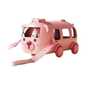 Ioensy - Bonita Botella De Agua Con Pajita Y Correa, Taza De Agua Para Niños, Botella De Agua Rosa