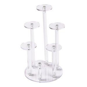 Magideal - Soporte De Exhibición De Anillo De Joyería De Múltiples Capas Estante De Torres De Exhibición De Anillo De Acrílico Estante De Exhibición De Colgante