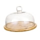 thumbnail image 5 of Soporte Para Tartas De Bambú Con Cúpula De Cristal Para Restaurantes, Pasteles, Tartas Grandes, 5 of 5