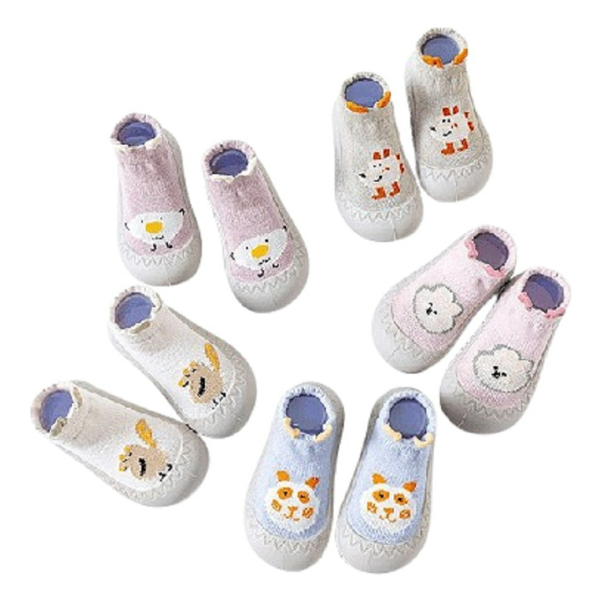 Genérico - Set 2 Zapatos Goma Animados Primeros Pasos Bebes Lau