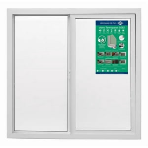 Ventana Termopanel Pvc Corredera Blanca 100X100Cm Dvp