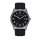 thumbnail image 4 of Reloj Elevon Crosswind - Brazalete plateado con revestimiento de lona y piel, 4 of 10