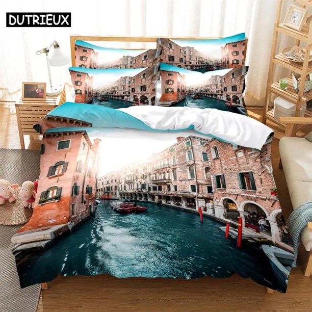 Boat Bedding 3-piece Digital PrintingPlain Weave Craft For North America And Europe Bedding Set