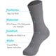thumbnail image 5 of Calcetines deportivos de algodón para mujer, fabricados en Estados Unidos, con costuras lisas en la puntera (3 pares), 5 of 6