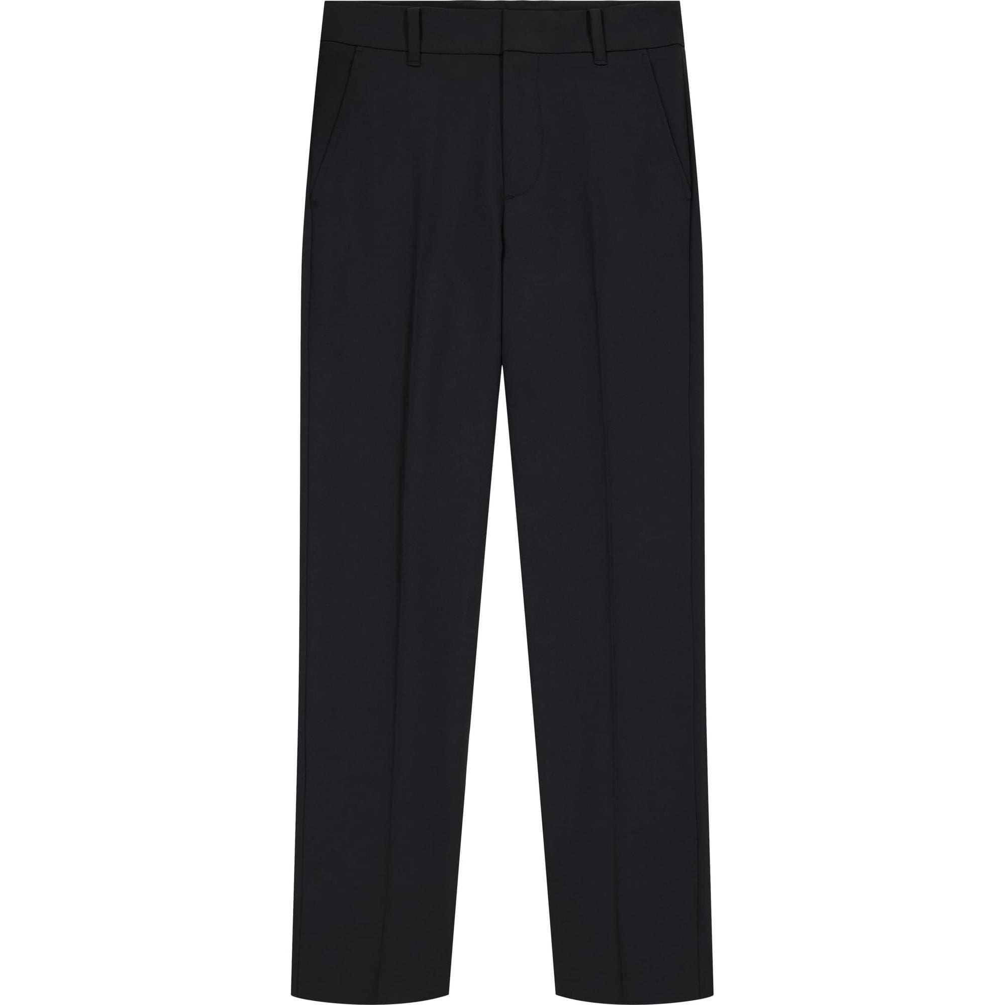 Pantalones Tommy Hilfiger Para Niños Con La Parte Delantera Plana, Recto, 12 Años, Negro