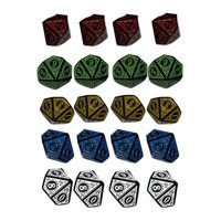 Bothyi - 20 Piezas 16Mm Acrílico Dados Mesa Borad Juegos Para Rpg Juegos De Rol