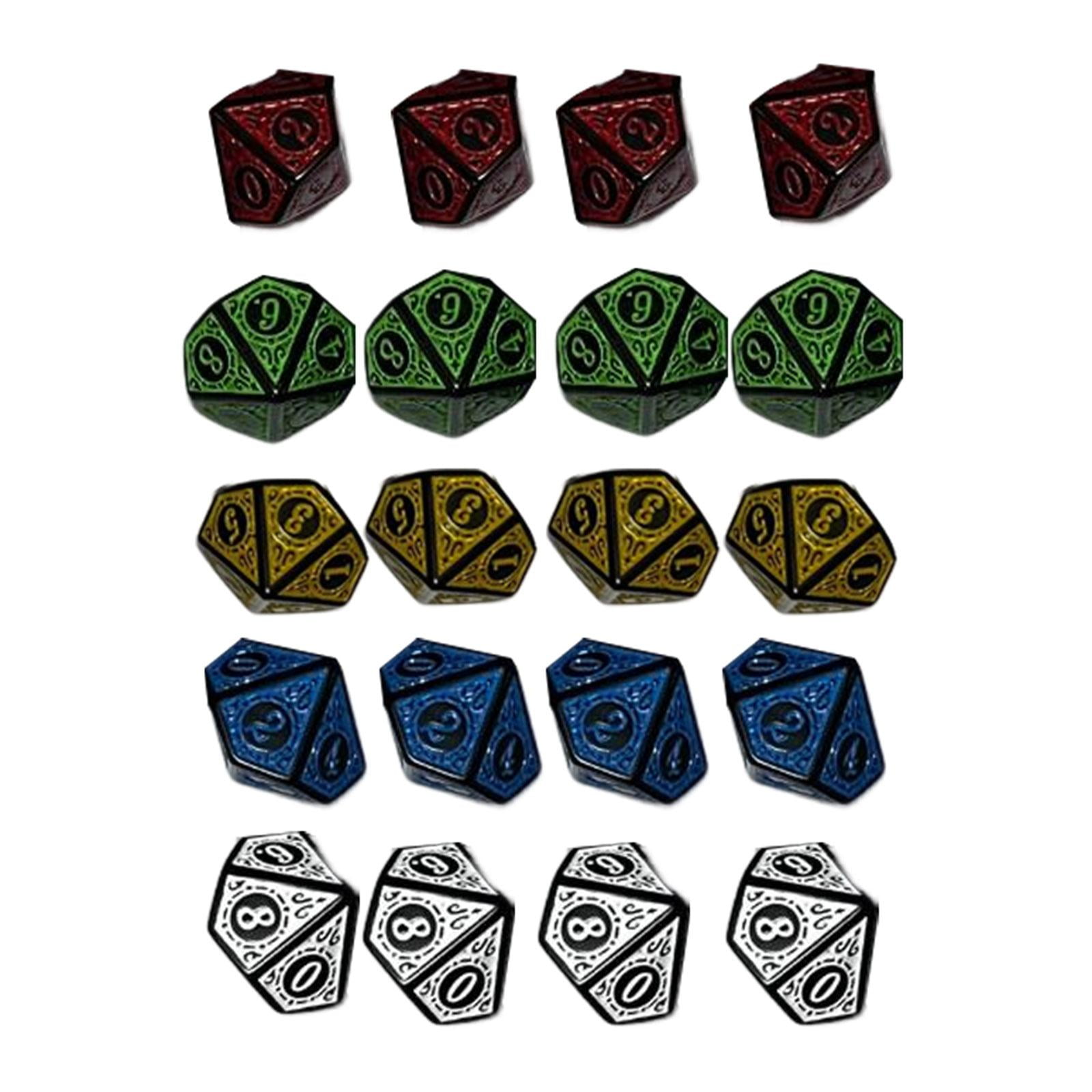 20 Piezas 16mm Acrílico Dados Mesa Borad Juegos Para RPG Juegos De Rol ...
