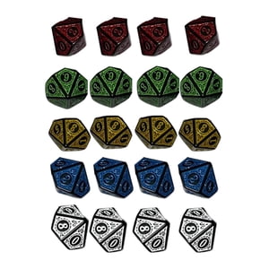 Bothyi - 20 Piezas 16Mm Acrílico Dados Mesa Borad Juegos Para Rpg Juegos De Rol