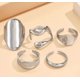 thumbnail image 2 of Anillos Corazón Bohemio Plateado, 2 of 3
