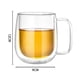 thumbnail image 1 of Tazas de vidrio transparente  de café  doble pared 350 ml 12 cm* 9 cm, 1 of 4