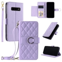 Funda Tipo Billetera Foxdock Para Samsung Galaxy S10 – Tapa Abatible Con Correa Para Mujer