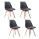 thumbnail image 1 of Pack 4 Silla de Comedor Tulip de Tela con Cojín Gris, 1 of 6