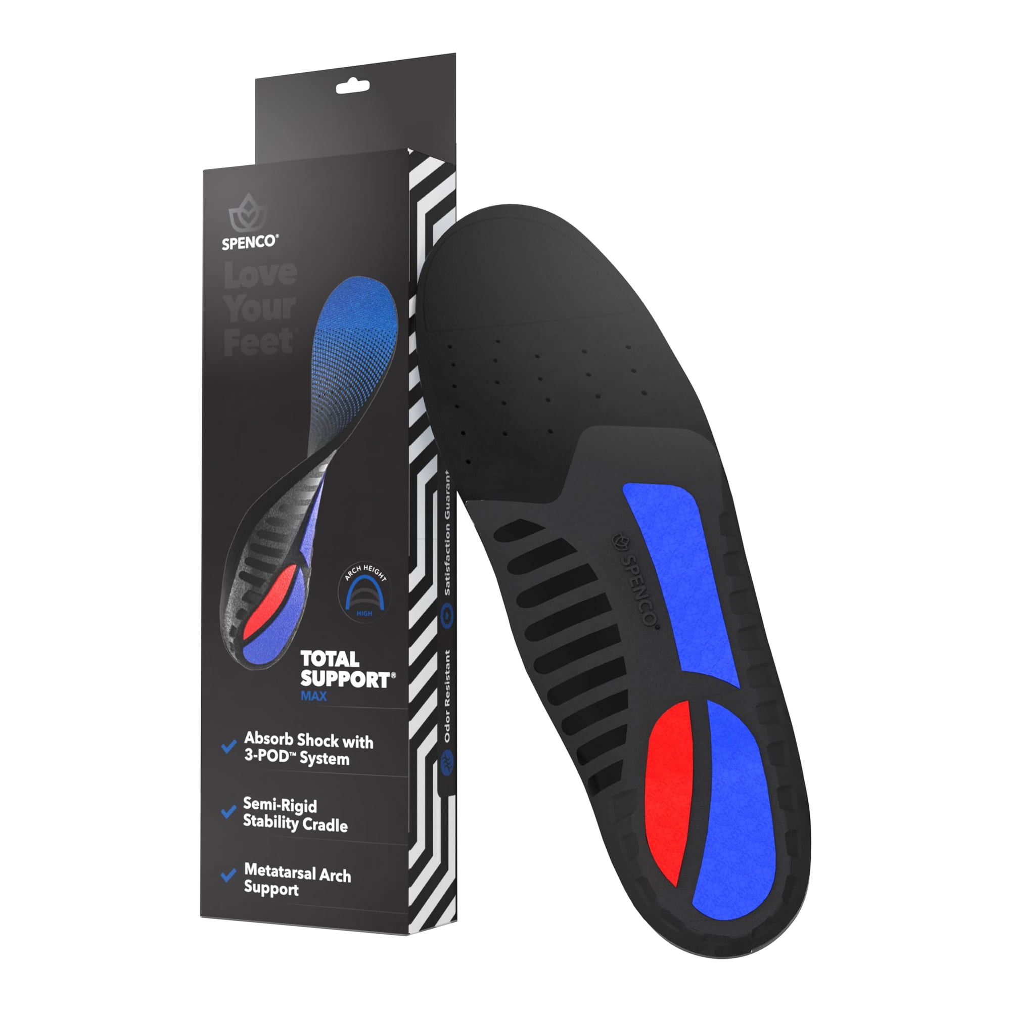 Plantillas Para Zapatos Spenco Total Support Max Orthotic Para Hombre, 12.5-13.5