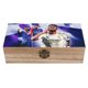thumbnail image 1 of Jude Bellingham-theme Wooden Storage Box Rustic Wood Organizer Box Decorative Keepsake Box Multipurpose Desktop Storage Chest for Home Office Jewelry Trinkets Crafts Supplies, 1 of 6