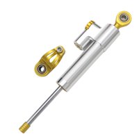 Magideal - Amortiguador De Dirección De Motocicleta, Barra De Control Lineal Estabilizador, Amortiguador Direccional De Motocicleta De Metal Para Bicicleta De Ca Oro Plata