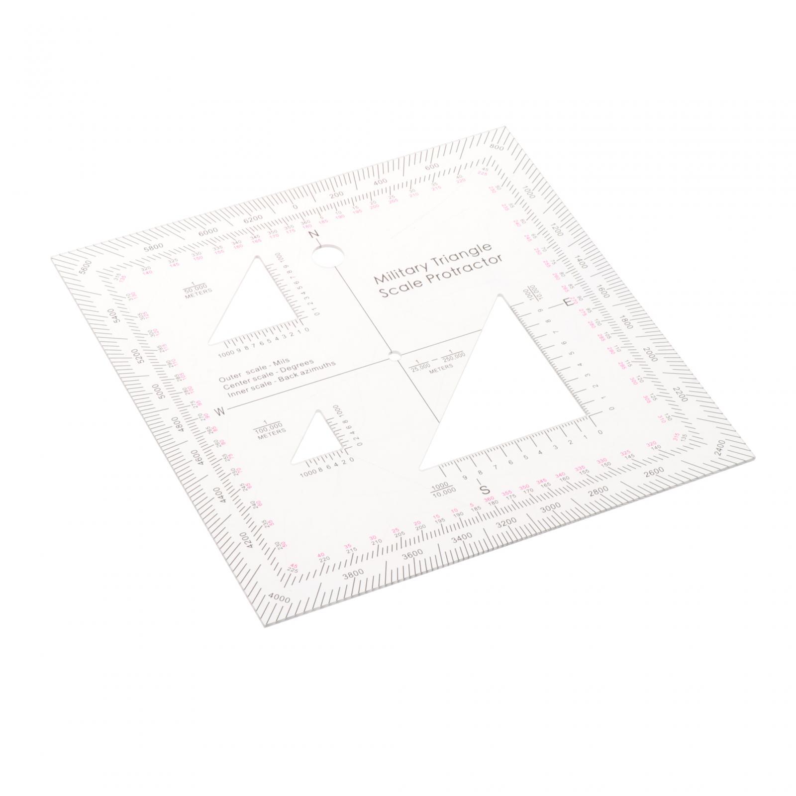 Ioensy - Transportador De Navegación Terrestre Para Camping Arquitectura Técnica 12,7X12,7Cm