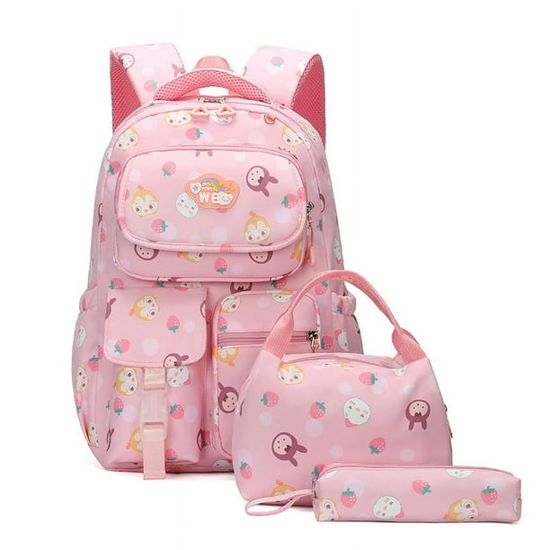 3pcs Cute Cartoon Pattern Backpack Lunch Bag And Pen Bag Set, Primary School Students School Bag, Primary School Student School Bag