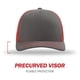 thumbnail image 2 of Gorra de béisbol Richardson 112 Trucker Snapback Split Charcoal/Red, 2 of 7