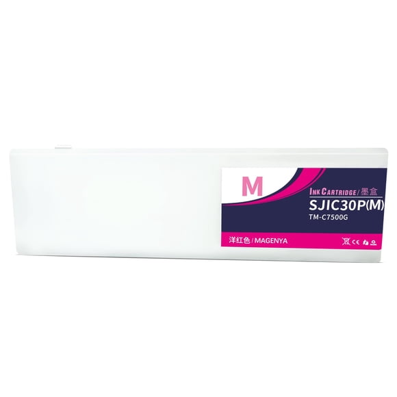 Cartucho de Tinta Magenta AOTMENDI SJIC30P C33S020637 300ML Reemplazo para Impresoras ColorWorks TMC7500G TMC7500GE
