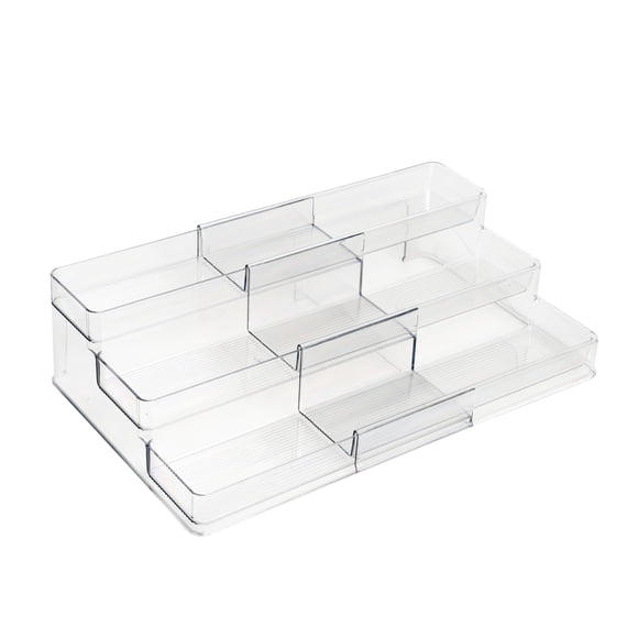 Estantería Dial Industries 25‑51 cm Transparente de 3 Niveles Expandible