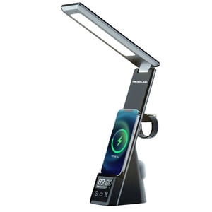 Tecnolab - Lámpara Escritorio 4 En 1 Con Cargador Inalámbrico Qi - Ps