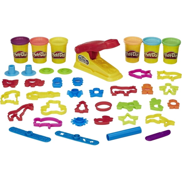 Set Play-Doh Fun Factory de 31 herramientas y 6 potes de 4 oz (118 ml)