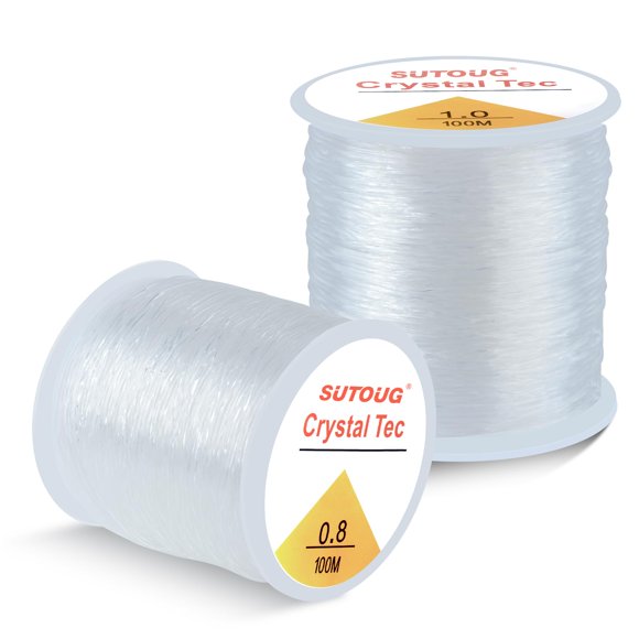 Cuerda elástica SUTOUG 200 m 0,8 mm/1,0 mm Cristal