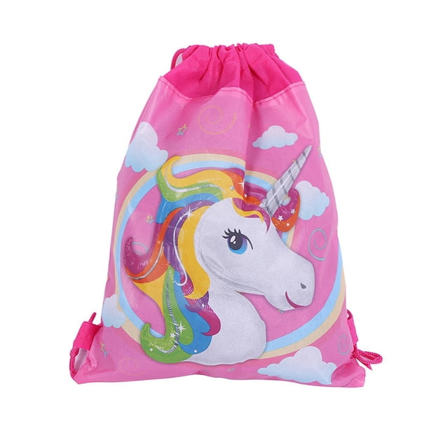 1PCS Non-Woven Bag Cartoon Draw String Bag Girls Travel Storage Package School Backpacks Children Birthday Party