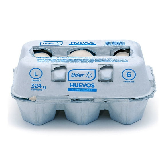 Huevos Tradicionales Grande Blanco, 6 Un