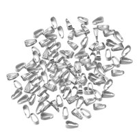 Magideal - 200X Conectores De Fianzas De Pinch, Ganchos De Collar Con Hebilla De Metal, Accesorios De Joyería, Cierres De Clip De Pinch De Fianza De Garra Para Plata