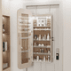 thumbnail image 2 of Jewelry Cabinet Armoire with Full Length Mirror, Door or Wall Mounted, Jewelry Armoire Organizer, Lockable Storage Cabinet, Interior Lighted Mirror, Irregular-Shaped Design,, 2 of 3