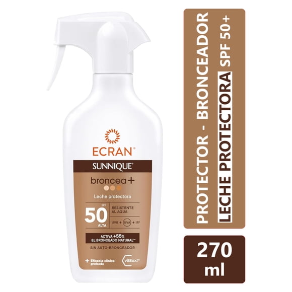 Leche protectora bronceadora Ecran fps50, 270 ml