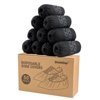 Dclobtop - Fundas Desechables Para Zapatos Clobtop Negras Reciclables, 50 Unidades